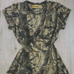 Playera hojas camuflaje dama